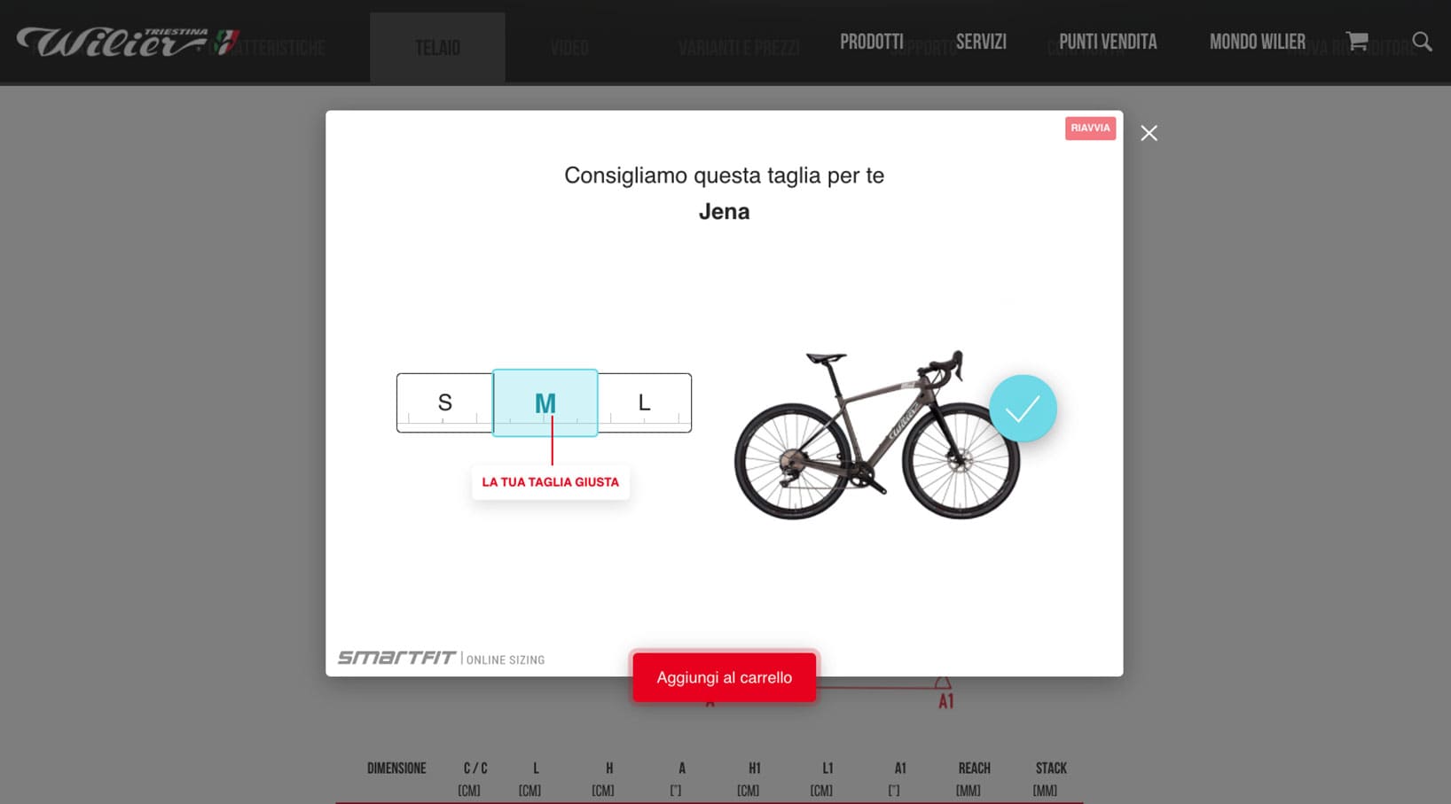 Wilier triestina deals size guide